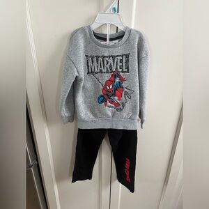 Marvel Gray and Black Apparel Set